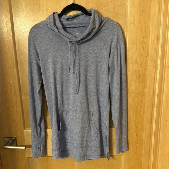 aerie Tops - Aerie Blue Hooded Long Sleeve Top